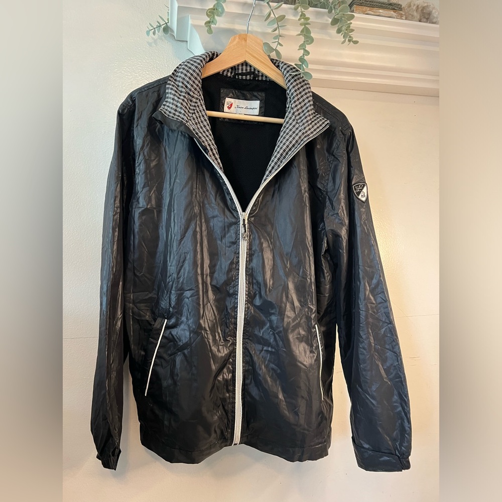 Vintage Tonino Lamborghini Men’s Windbreaker Jacket / Black / Medium / Luxury